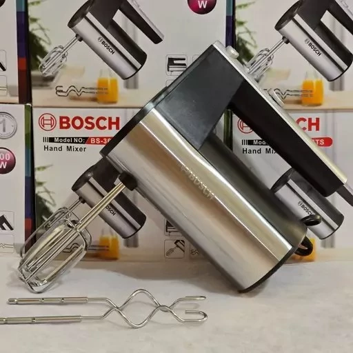 همزن برقی بوش (حک شده)  (600w) گیربکسی (توربو) WB-368HM