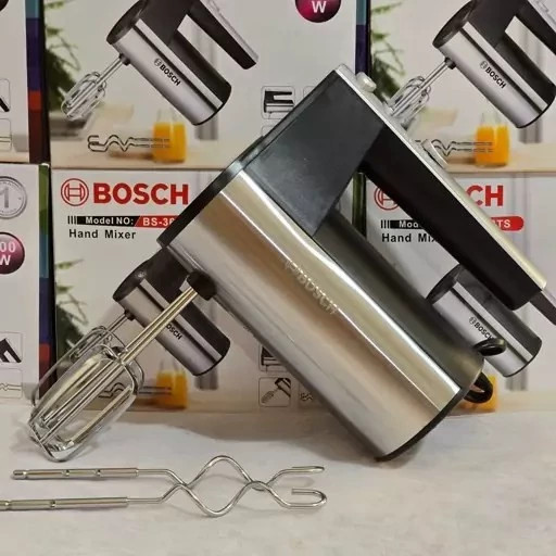 همزن برقی بوش (حک شده) (600w) گیربکسی (توربو) WB-368HM
