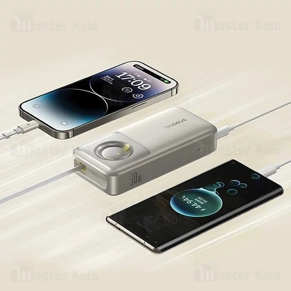 پاوربانک 10000 بیسوس Baseus NOMOS P10070900842-00 توان 30 وات با کابل تایپ سی جمع شونده