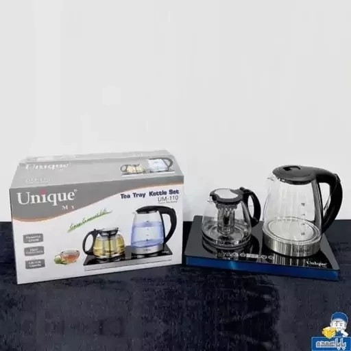 چایساز چای ساز کنارهمی یونیک صفحه لمسی کتری شیشه توان 2200 وات